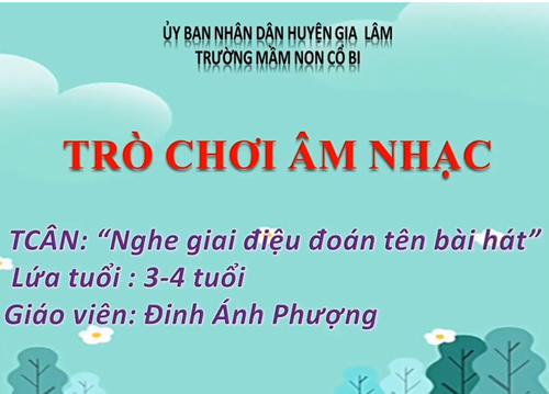 TCÂN: Nghe giai điệu đoán tên bài hát - MGB